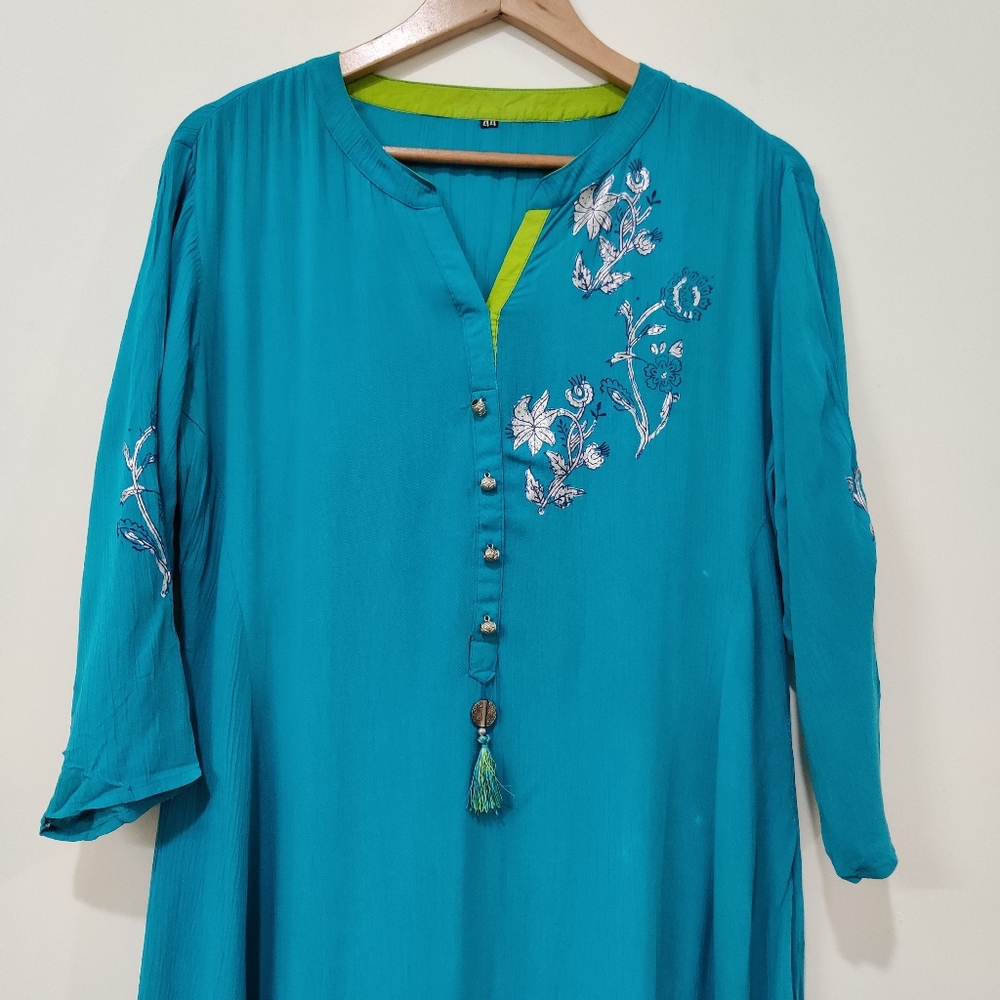 (NWOT) Sea Green Kurti - Picture 6 of 8